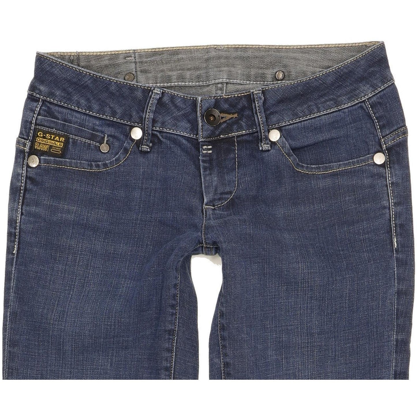 G-Star Midge Women Blue Straight Slim Stretch Jeans W28 L30