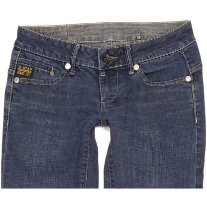 G-Star Midge Women Blue Straight Slim Stretch Jeans W28 L30