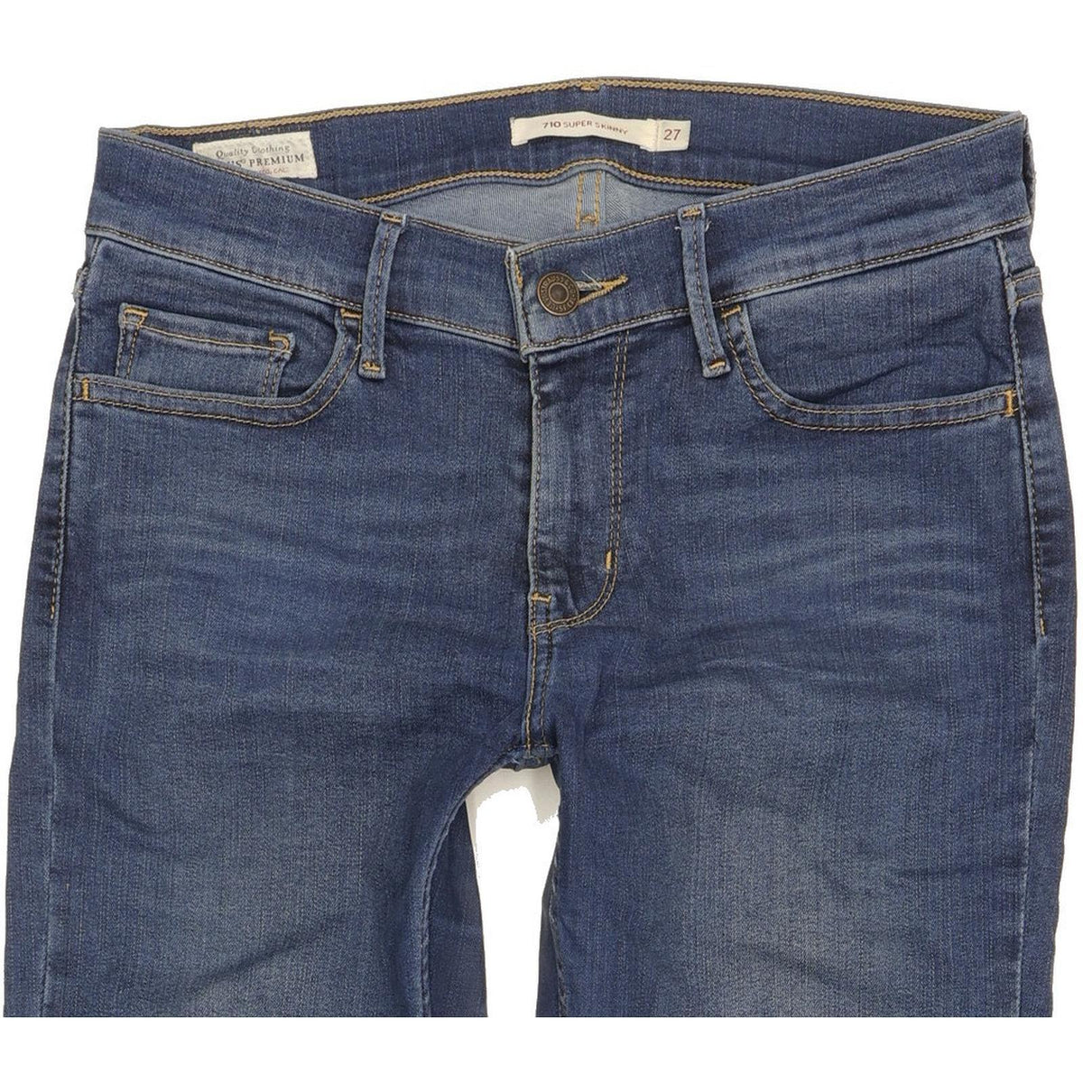 Levi's 710 Super Women Blue Skinny Slim Stretch Jeans W27 L30
