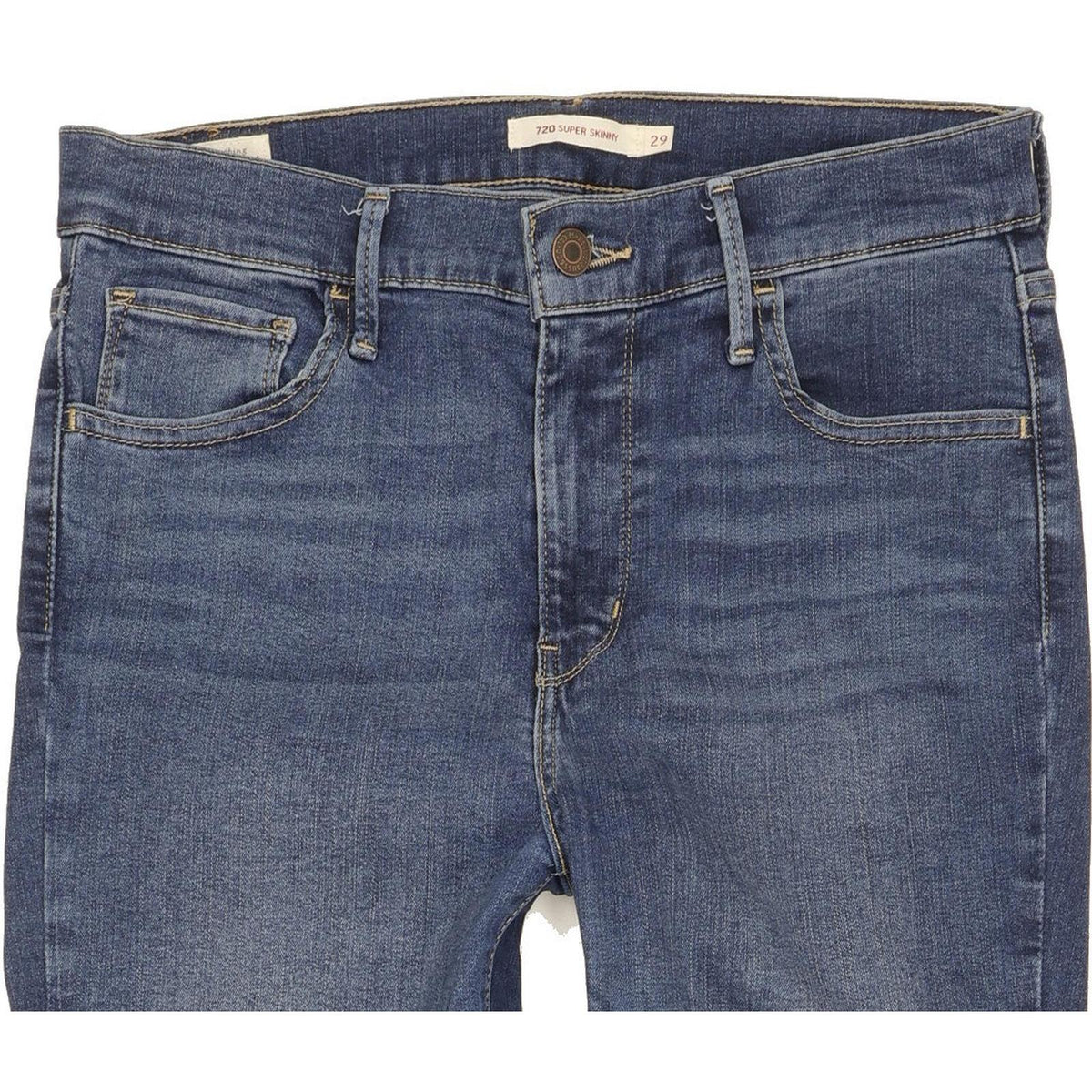Levi's 720 Super Women Blue Skinny Slim Stretch Jeans W29 L32