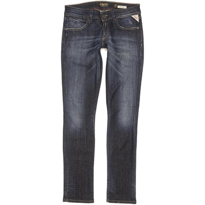 Replay Blondy Women Blue Straight Slim Stretch Jeans W26 L30