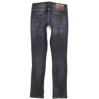 Replay Blondy Women Blue Straight Slim Stretch Jeans W26 L30