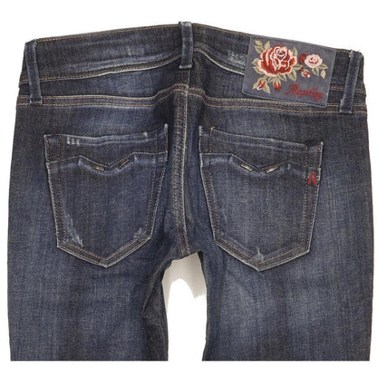 Replay Blondy Women Blue Straight Slim Stretch Jeans W26 L30