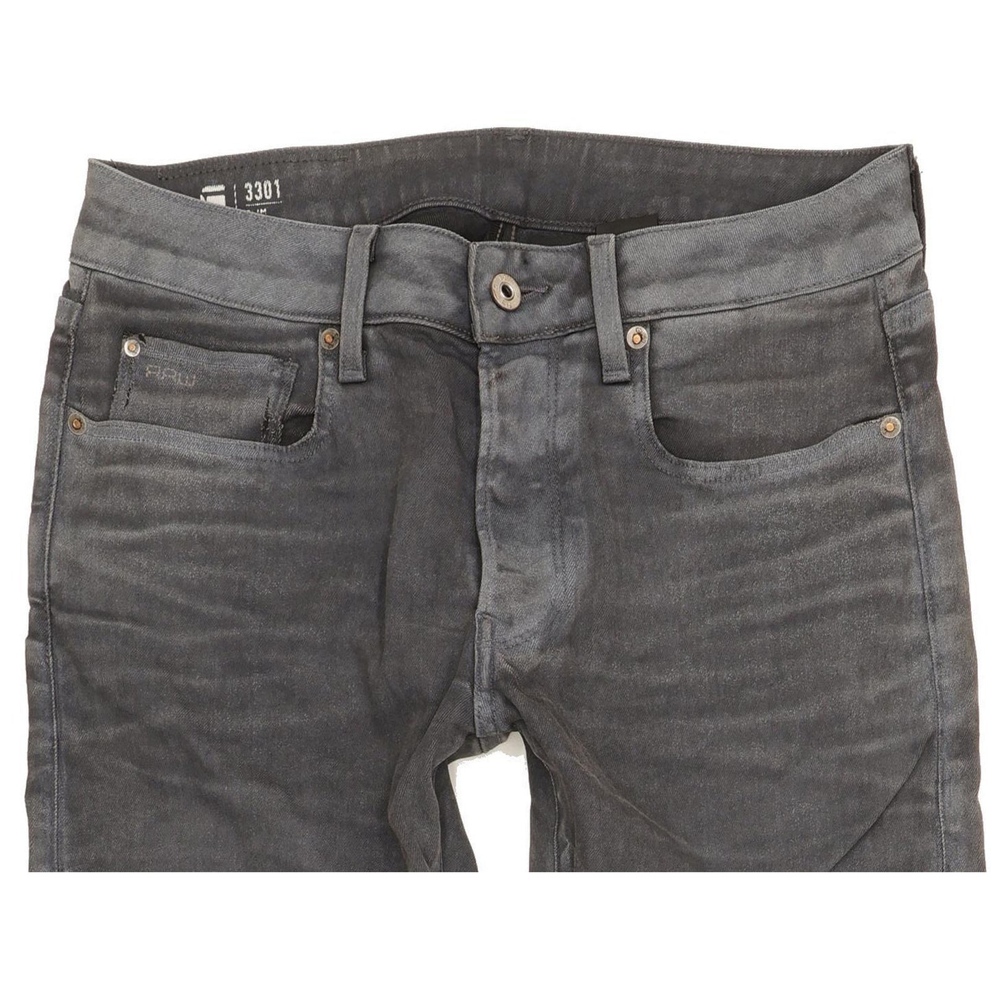 G-Star 3301 Men Grey Skinny Slim Stretch Jeans W31 L36
