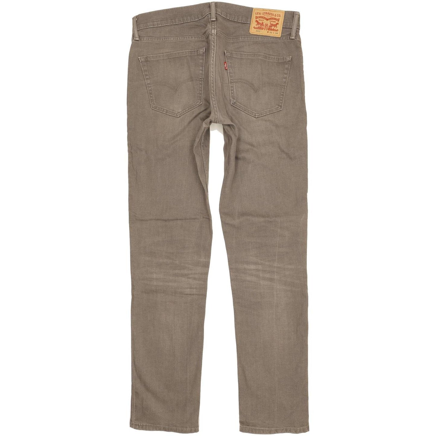 Levi's 511 Men Grey Straight Slim Stretch Jeans W33 L34