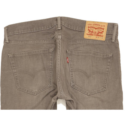 Levi's 511 Men Grey Straight Slim Stretch Jeans W33 L34