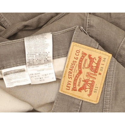 Levi's 511 Men Grey Straight Slim Stretch Jeans W33 L34