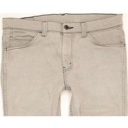 Levi's 511 Men Grey Straight Slim Stretch Jeans W33 L30
