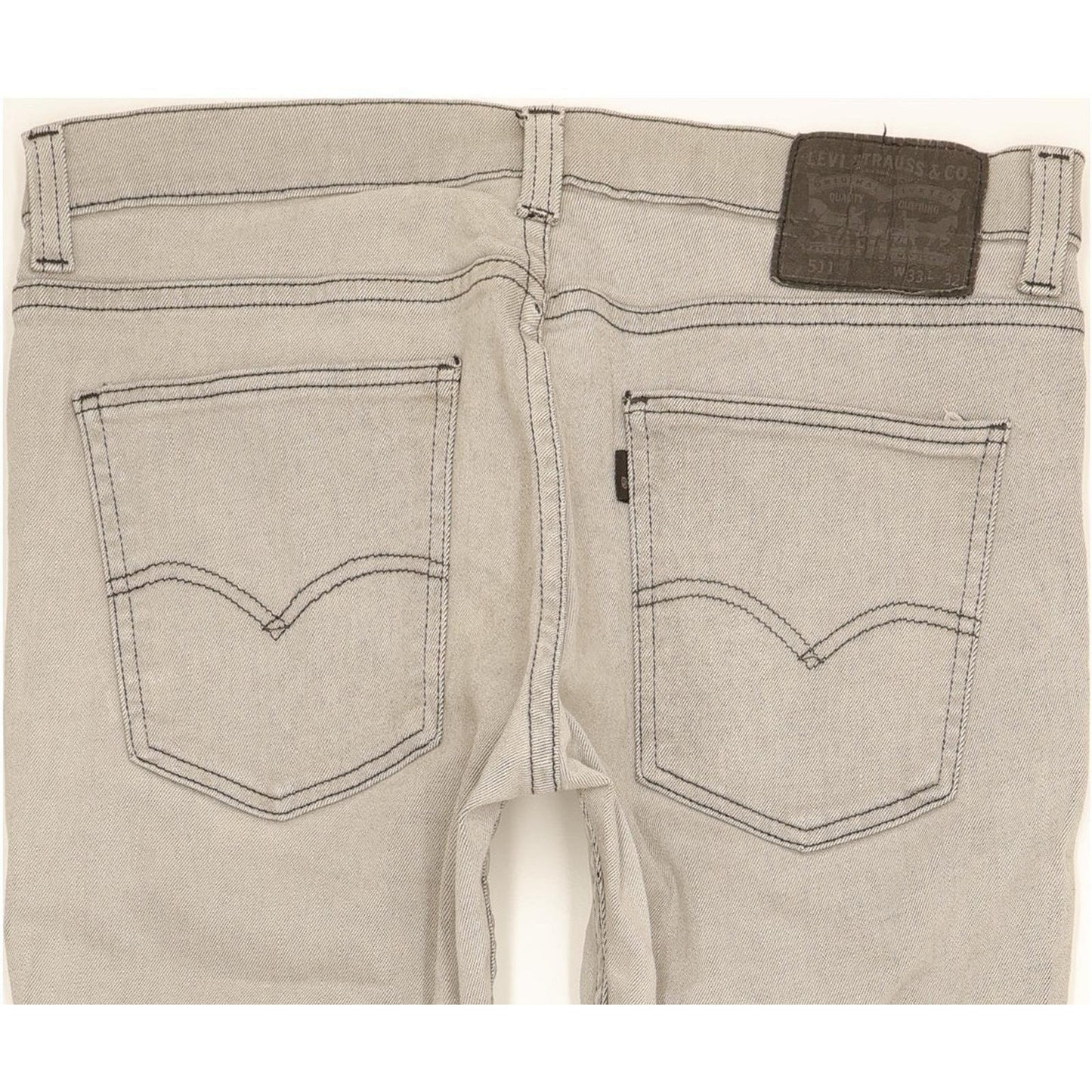 Levi's 511 Men Grey Straight Slim Stretch Jeans W33 L30