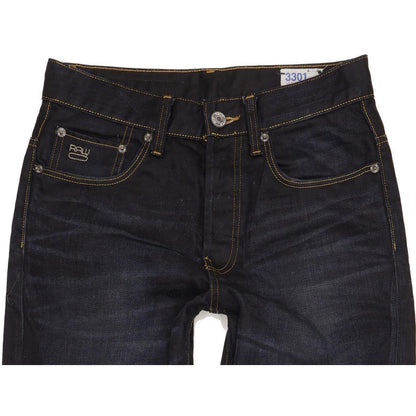 G-Star 3301 Men Navy Straight Slim Jeans W29 L34