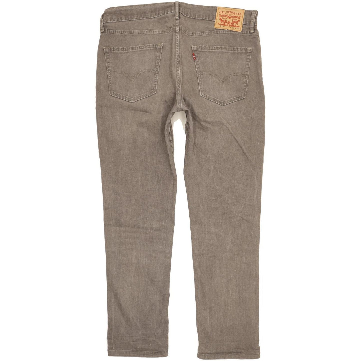 Levi's 511 Men Grey Straight Slim Stretch Jeans W36 L30
