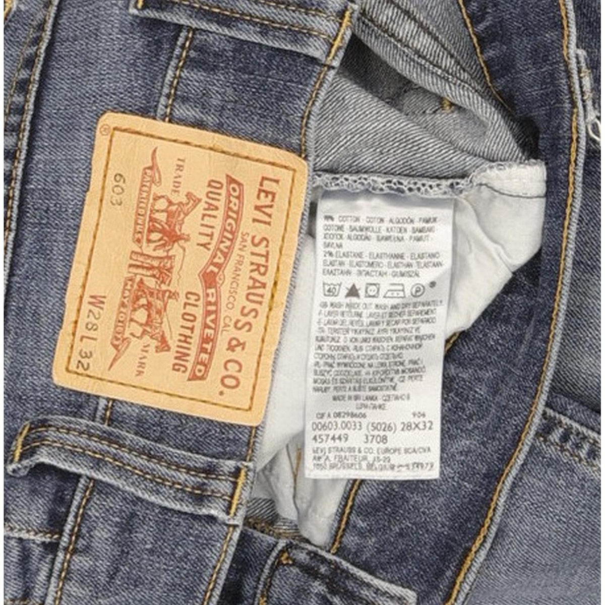 Levi's 603 Women Blue Skinny Slim Stretch Jeans W28 L30
