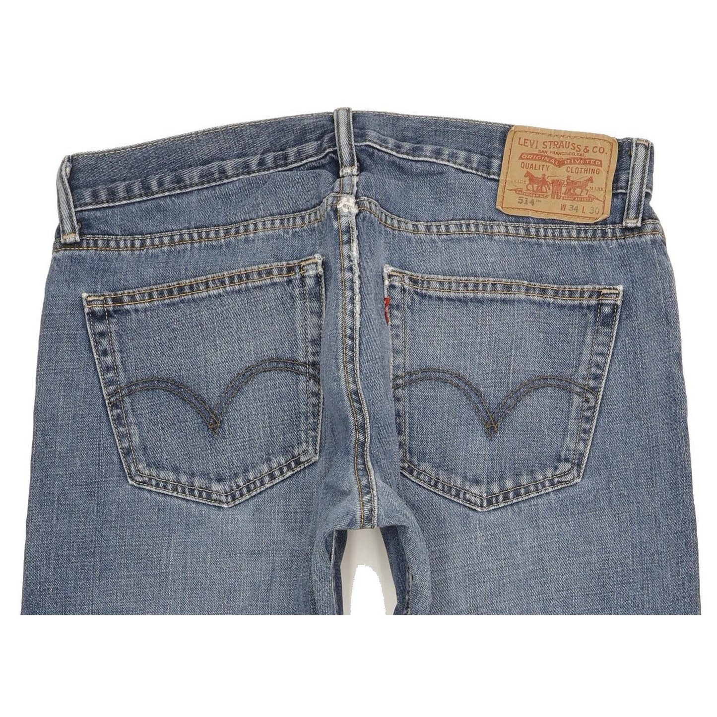 Levi's 514 Men Blue Straight Slim Jeans W34 L30