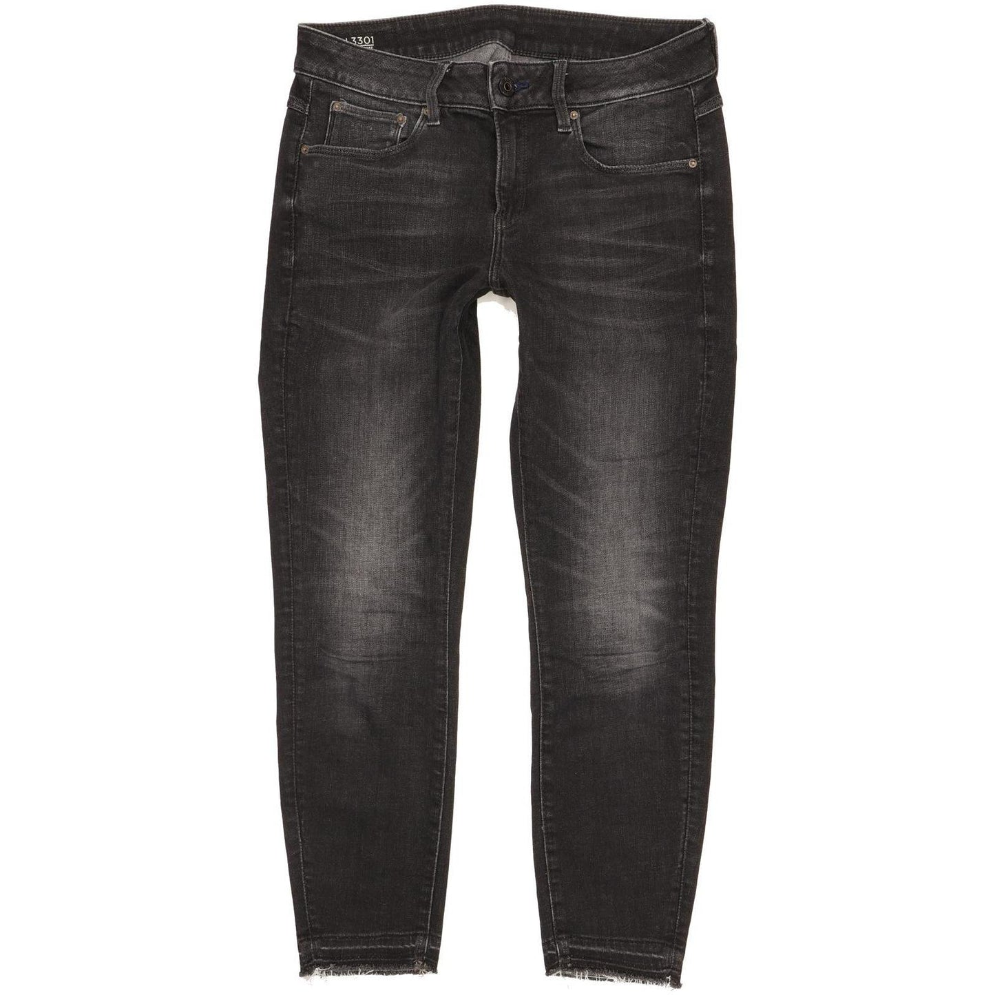 G-Star 3301 Ankle Women Black Skinny Slim Stretch Jeans W30 L30