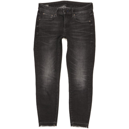 G-Star 3301 Ankle Women Black Skinny Slim Stretch Jeans W30 L30