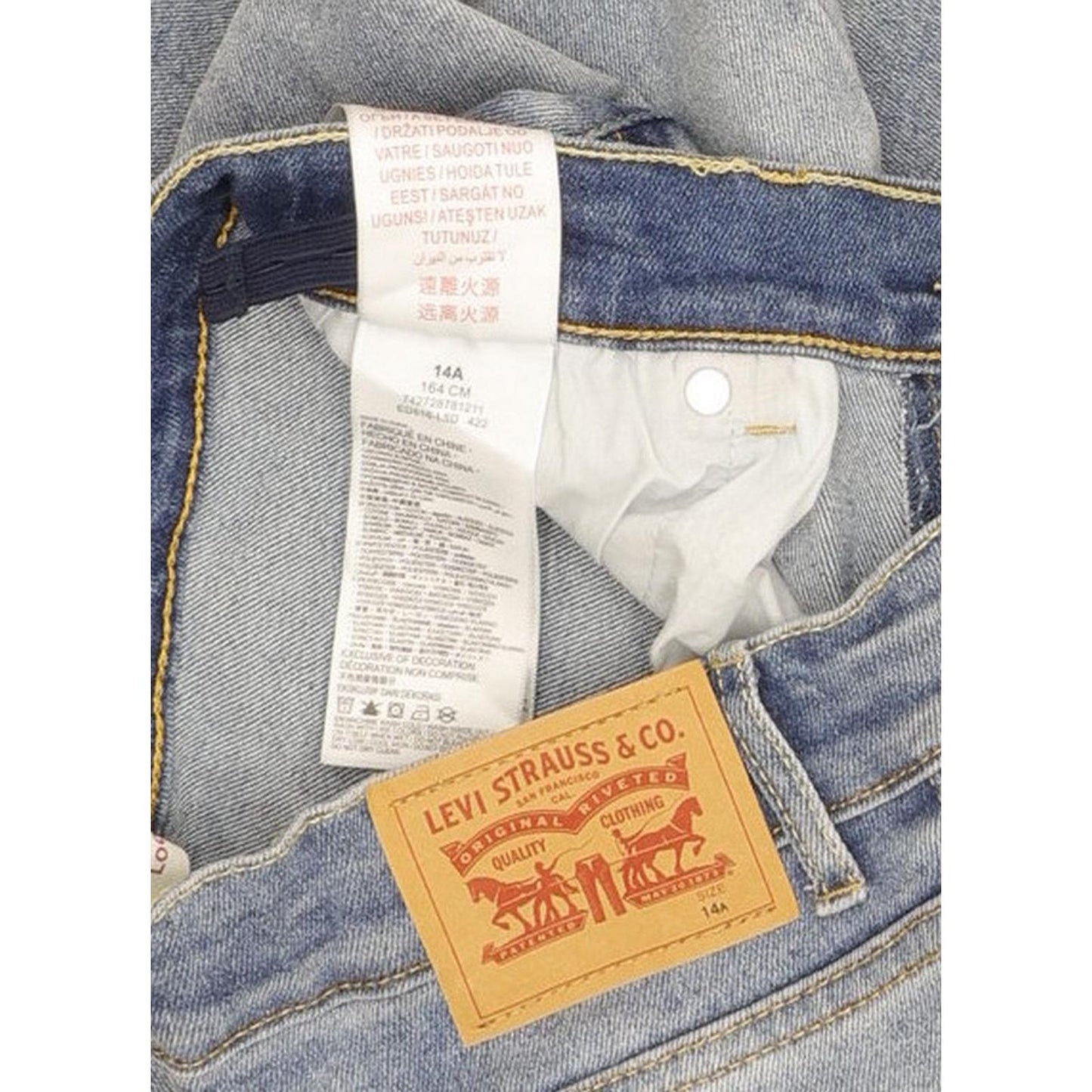 Levi's Kids Blue Straight Loose Stretch Jeans W26 L29