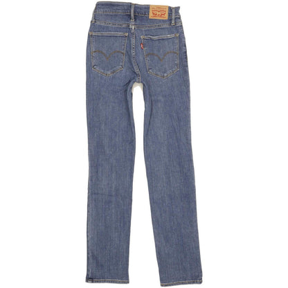 Levi's 724 Women Blue Straight Slim Stretch Jeans W25 L29