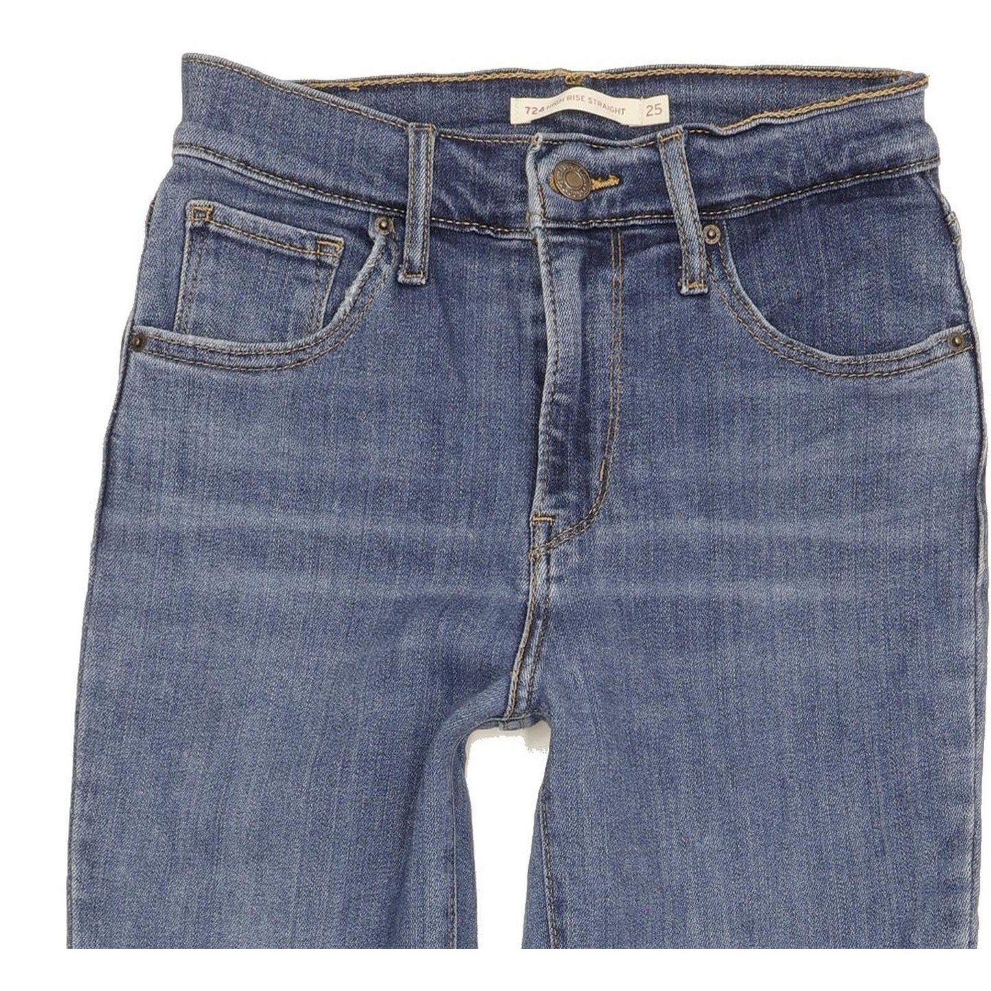 Levi's 724 Women Blue Straight Slim Stretch Jeans W25 L29