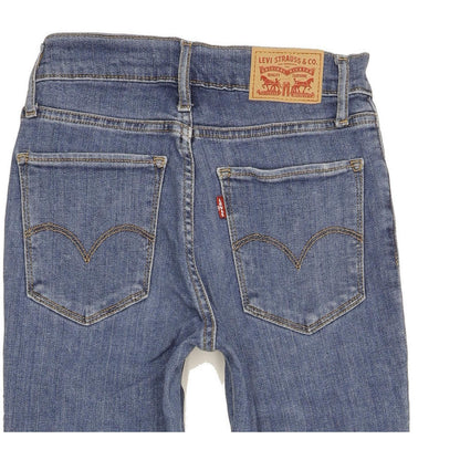 Levi's 724 Women Blue Straight Slim Stretch Jeans W25 L29