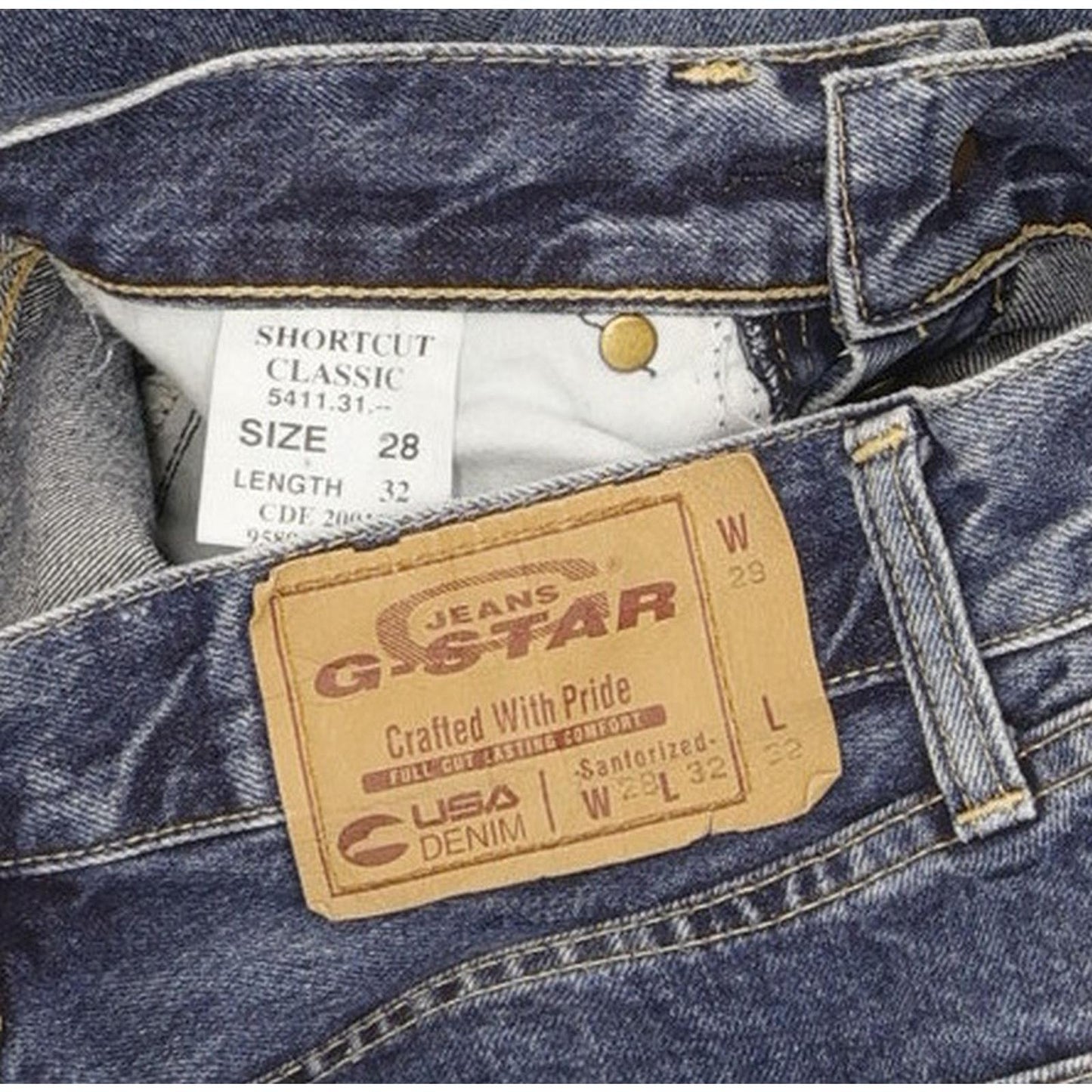 G-Star Shortcut Men Blue Straight Classic Jeans W28 L32