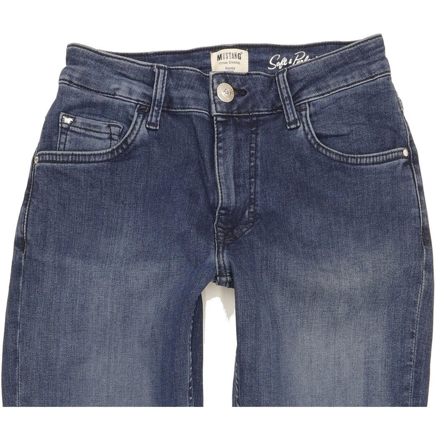 Mustang Sissy Women Blue Straight Slim Stretch Jeans W27 L31