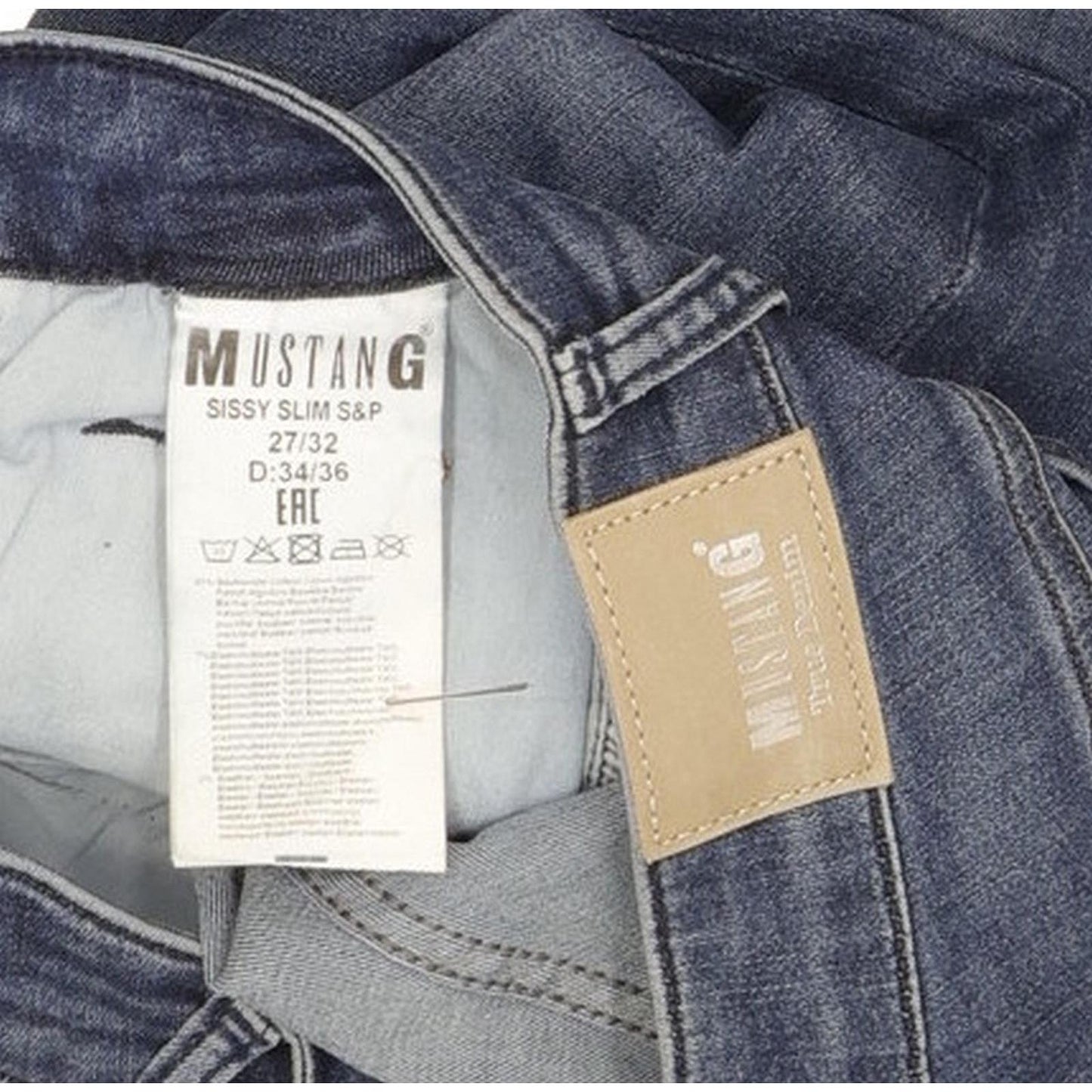 Mustang Sissy Women Blue Straight Slim Stretch Jeans W27 L31