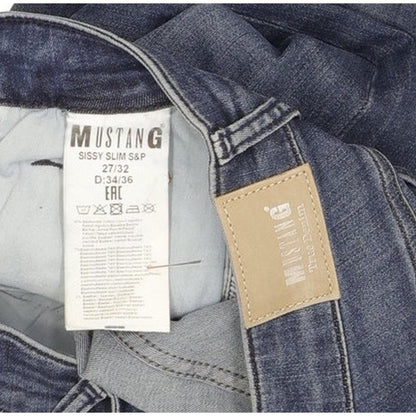 Mustang Sissy Women Blue Straight Slim Stretch Jeans W27 L31