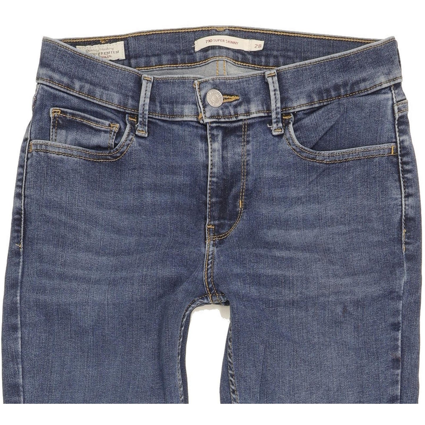 Levi's 710 Super Women Blue Skinny Slim Stretch Jeans W28 L30