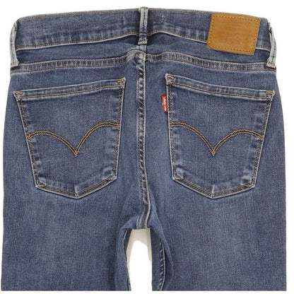 Levi's 710 Super Women Blue Skinny Slim Stretch Jeans W28 L30