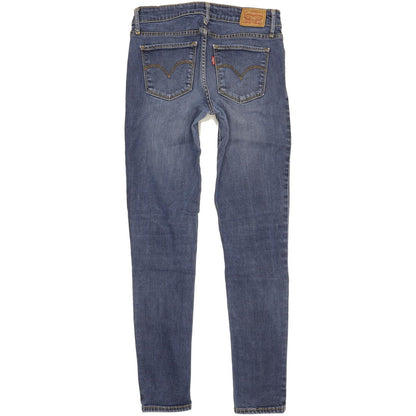 Levi's 711 Women Blue Skinny Slim Stretch Jeans W26 L30