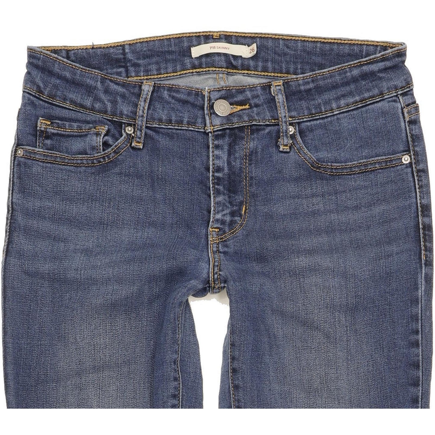 Levi's 711 Women Blue Skinny Slim Stretch Jeans W26 L30