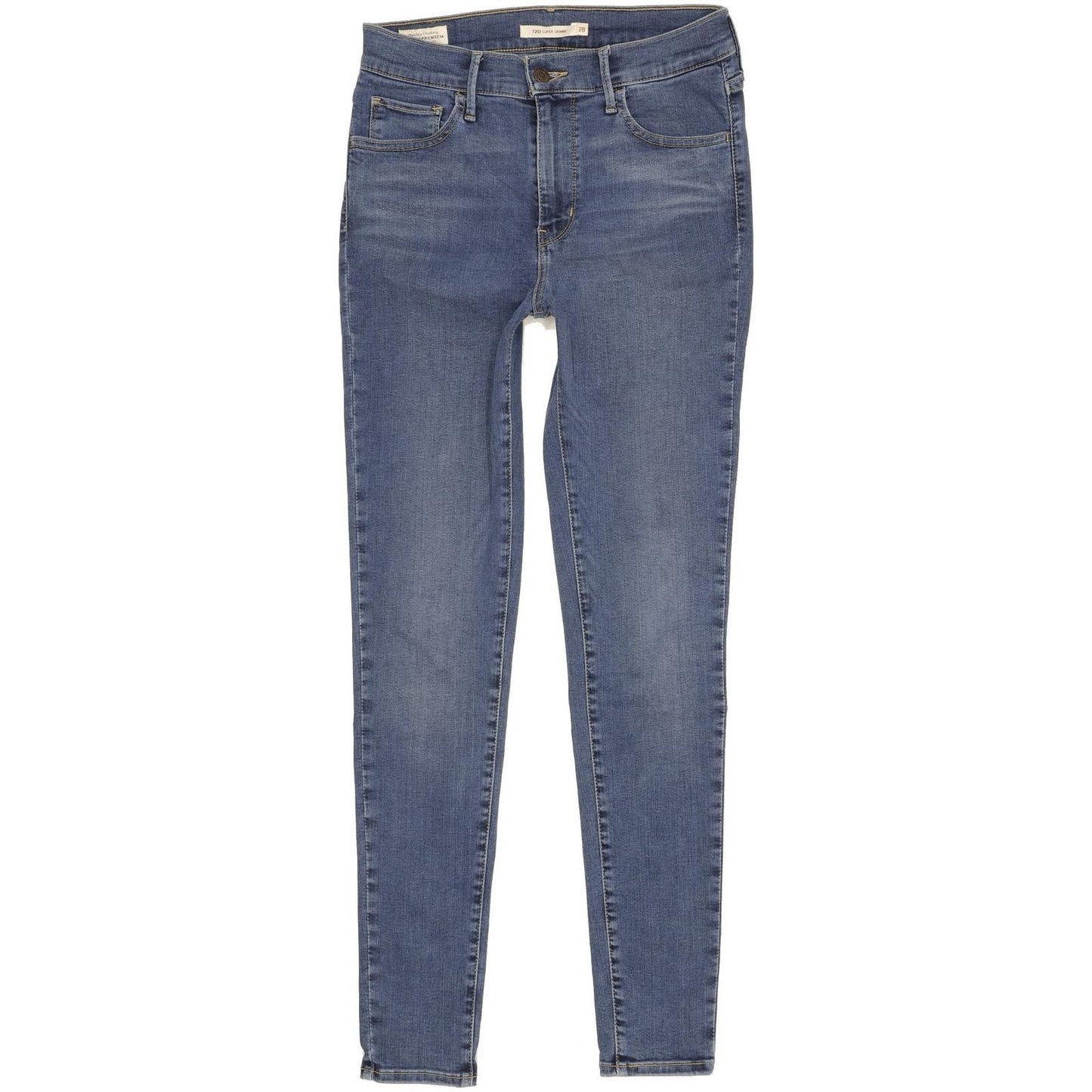 Levi's 720 Super Women Blue Skinny Slim Stretch Jeans W28 L30