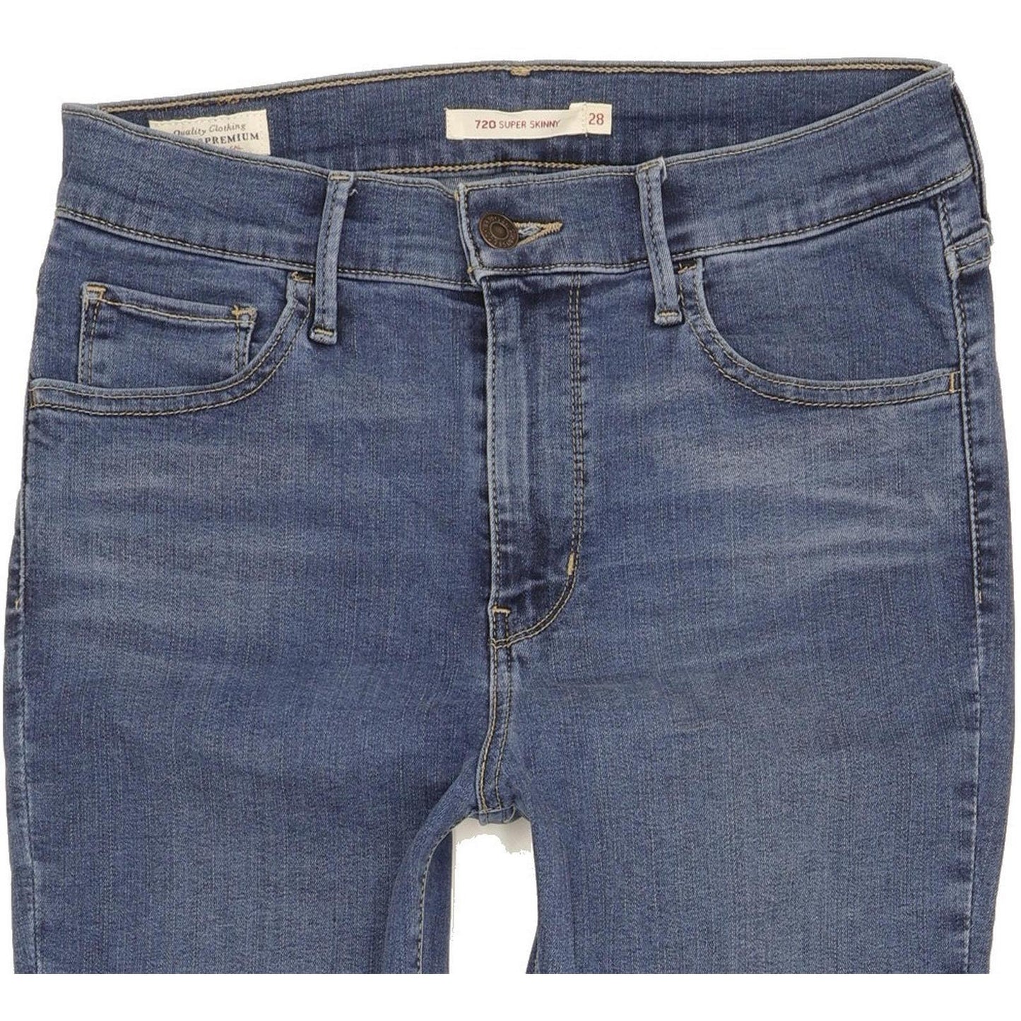 Levi's 720 Super Women Blue Skinny Slim Stretch Jeans W28 L30