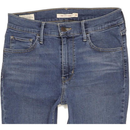 Levi's 720 Super Women Blue Skinny Slim Stretch Jeans W28 L30