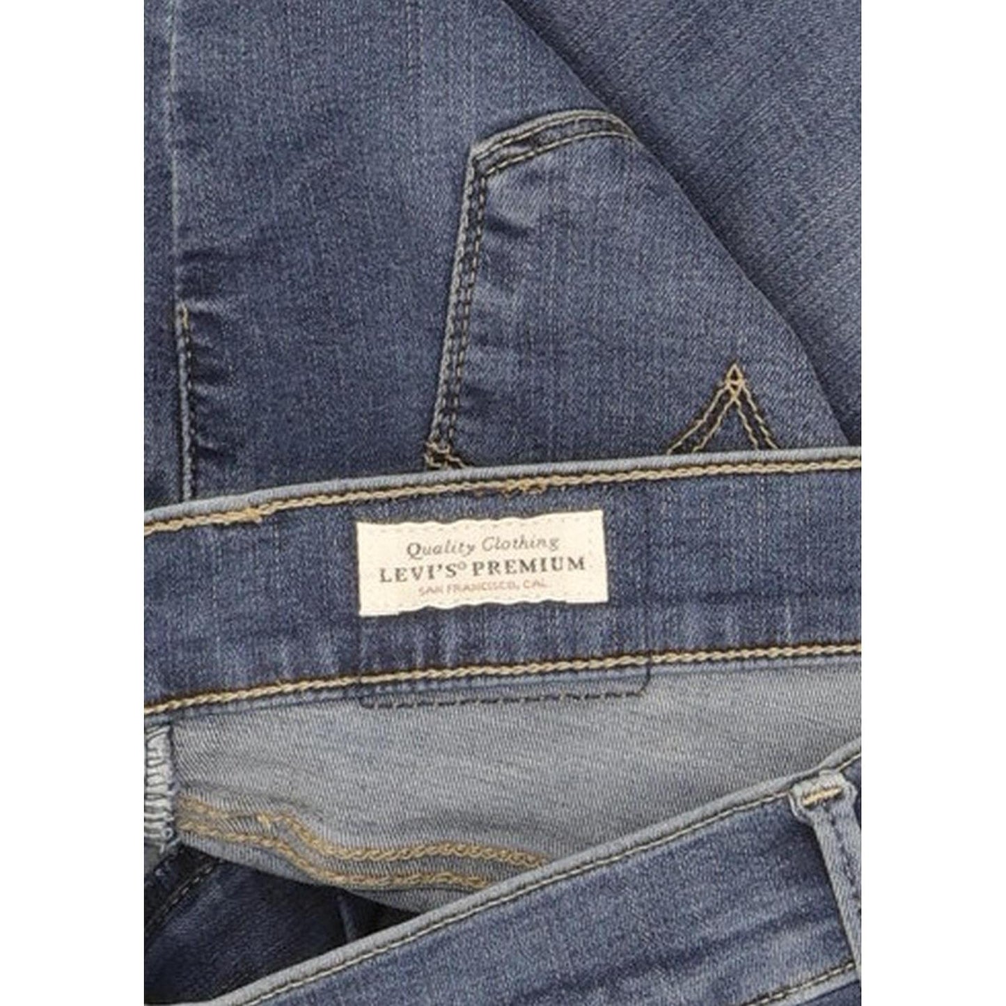 Levi's 720 Super Women Blue Skinny Slim Stretch Jeans W28 L30