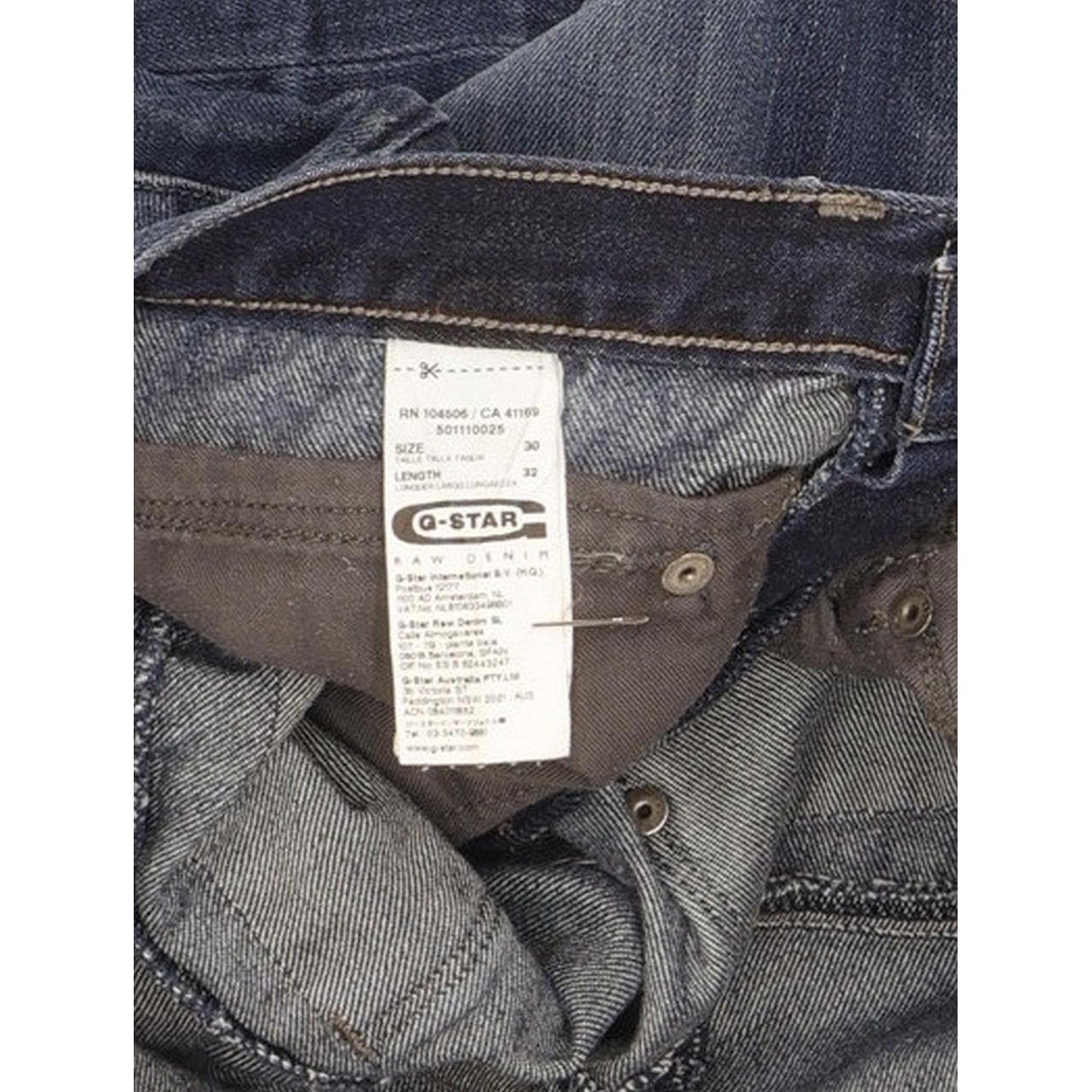 G-Star Blade Men Blue Straight Loose Jeans W30 L31