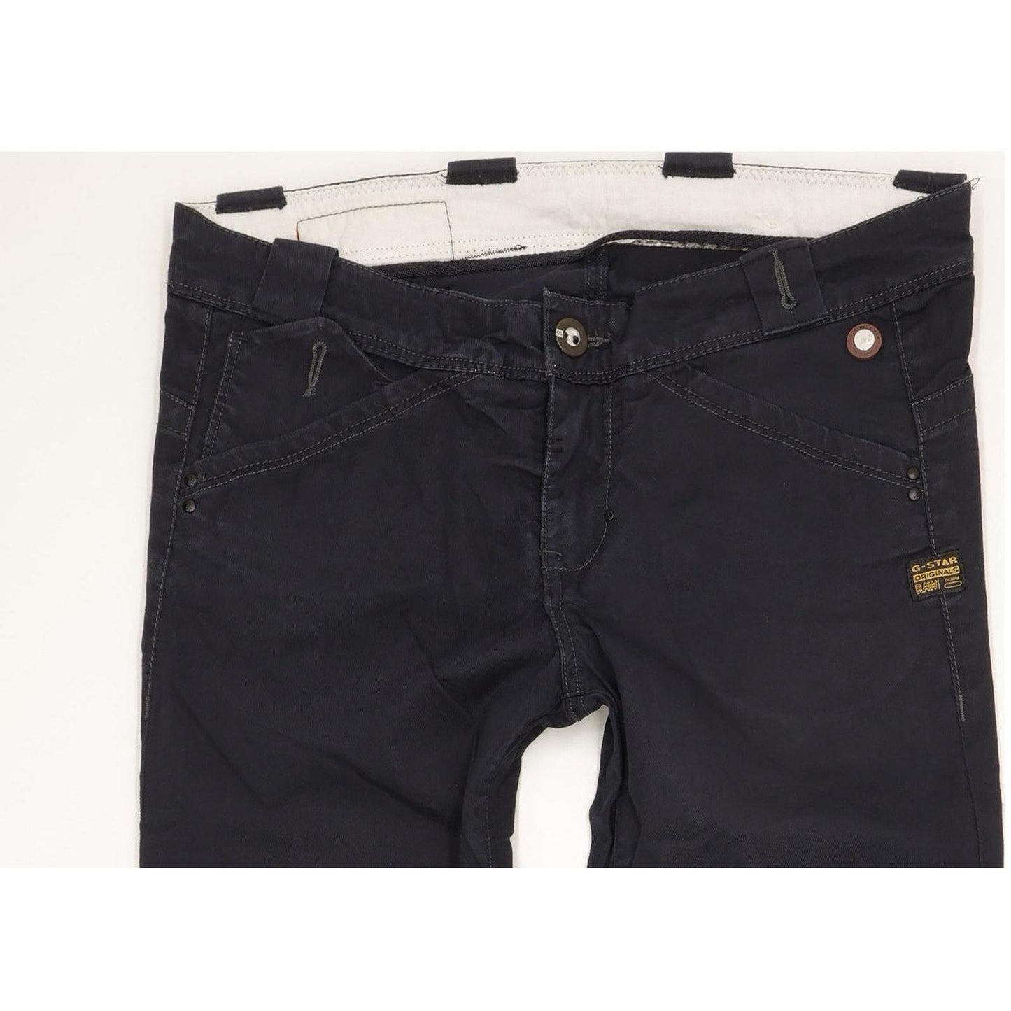 G-Star Royce Hiker Women Navy Tapered Slim Chino Stretch Jeans W27 L32