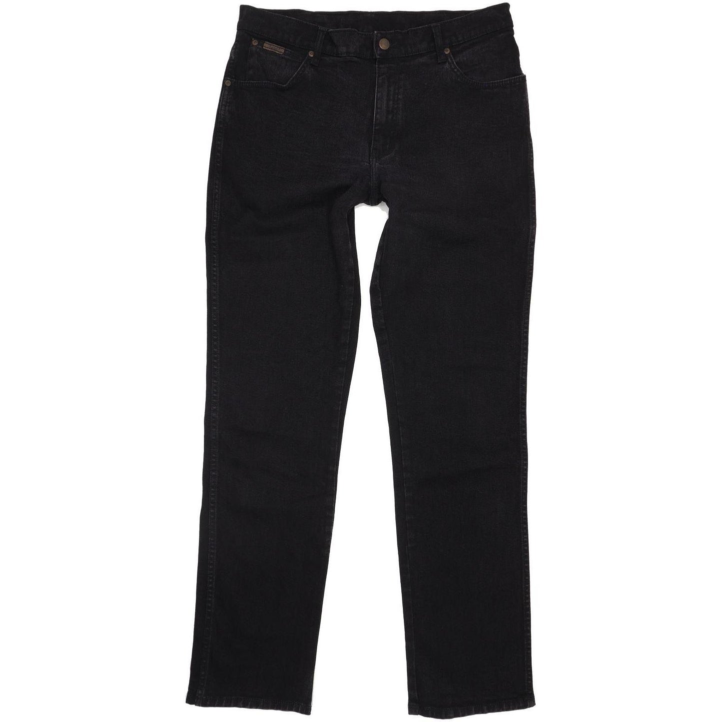 Wrangler Texas Men Black Straight Regular Stretch Jeans W36 L35