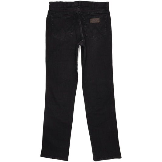 Wrangler Texas Men Black Straight Regular Stretch Jeans W36 L35