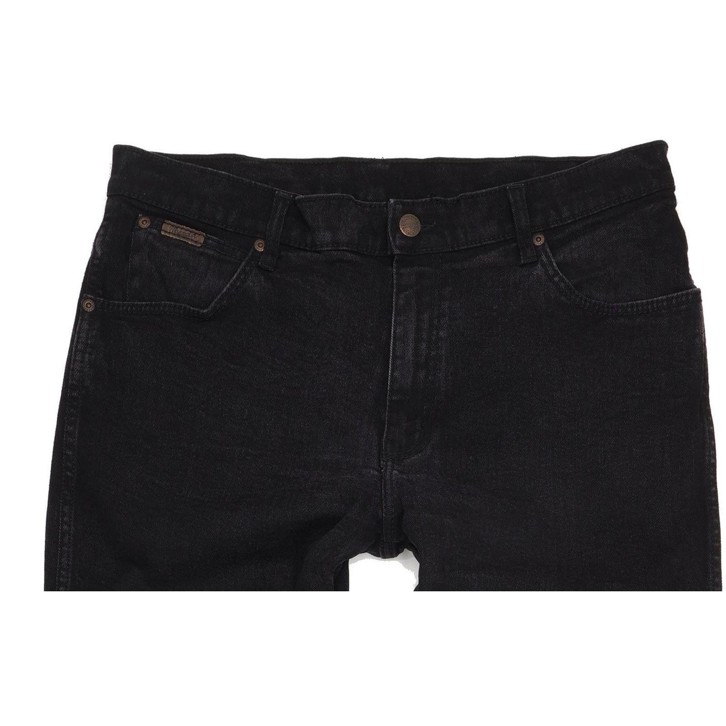 Wrangler Texas Men Black Straight Regular Stretch Jeans W36 L35
