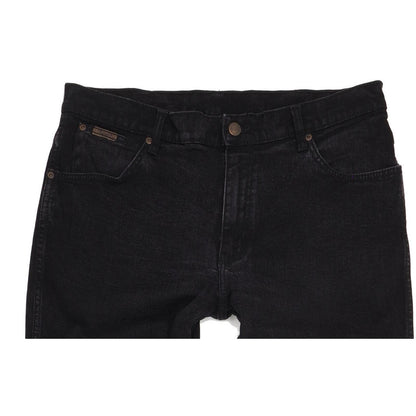 Wrangler Texas Men Black Straight Regular Stretch Jeans W36 L35