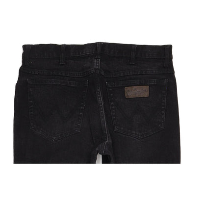 Wrangler Texas Men Black Straight Regular Stretch Jeans W36 L35