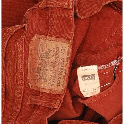 Levi's 550 Made in USA Men Red Tapered Relaxed Jeans W30 L33