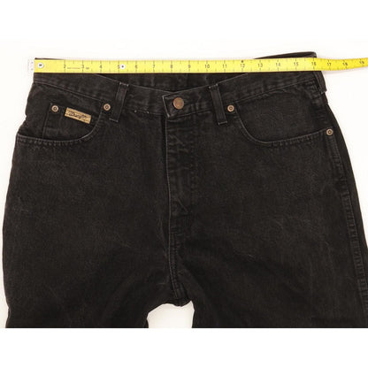 Wrangler Utah Men Black Straight Regular Jeans W33 L34