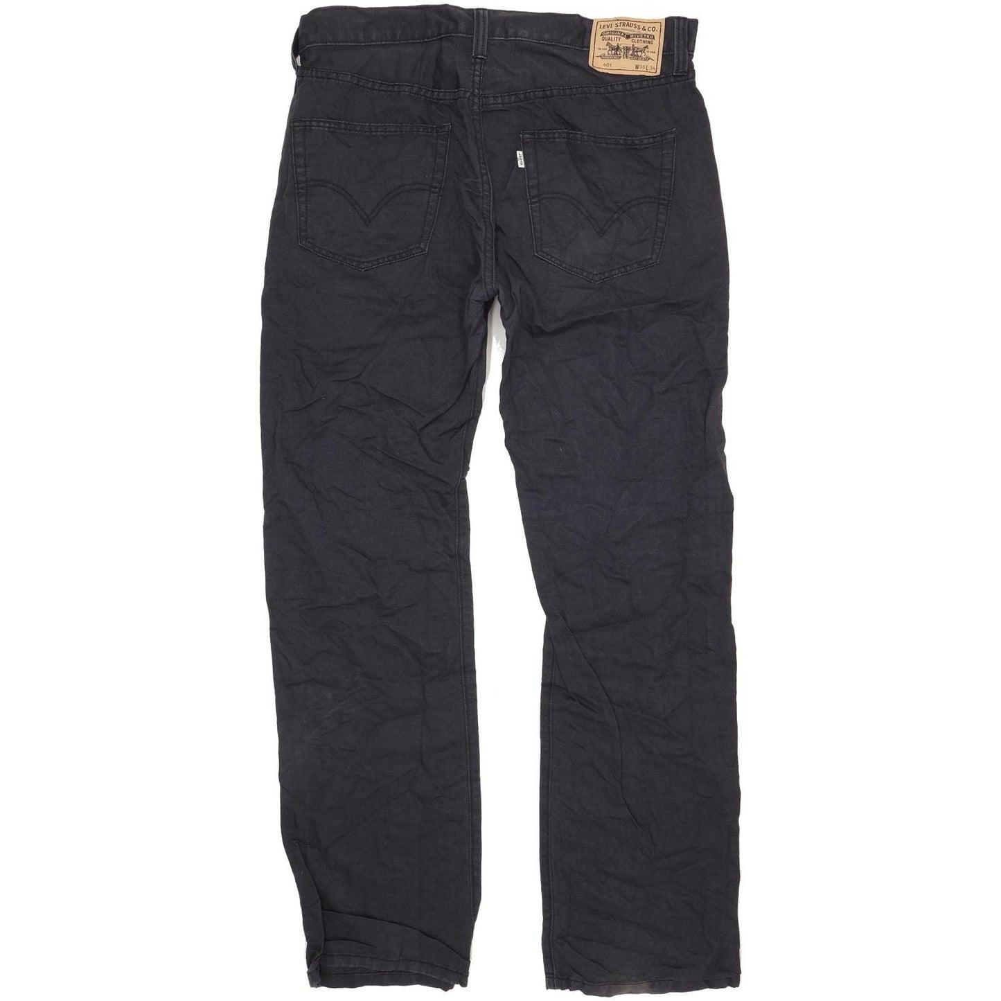 Levi's 401 Men Black Straight Regular Jeans W36 L33