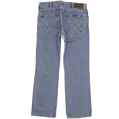 Wrangler Durable Quality Men Blue Straight Regular Jeans W33 L32