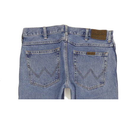 Wrangler Durable Quality Men Blue Straight Regular Jeans W33 L32