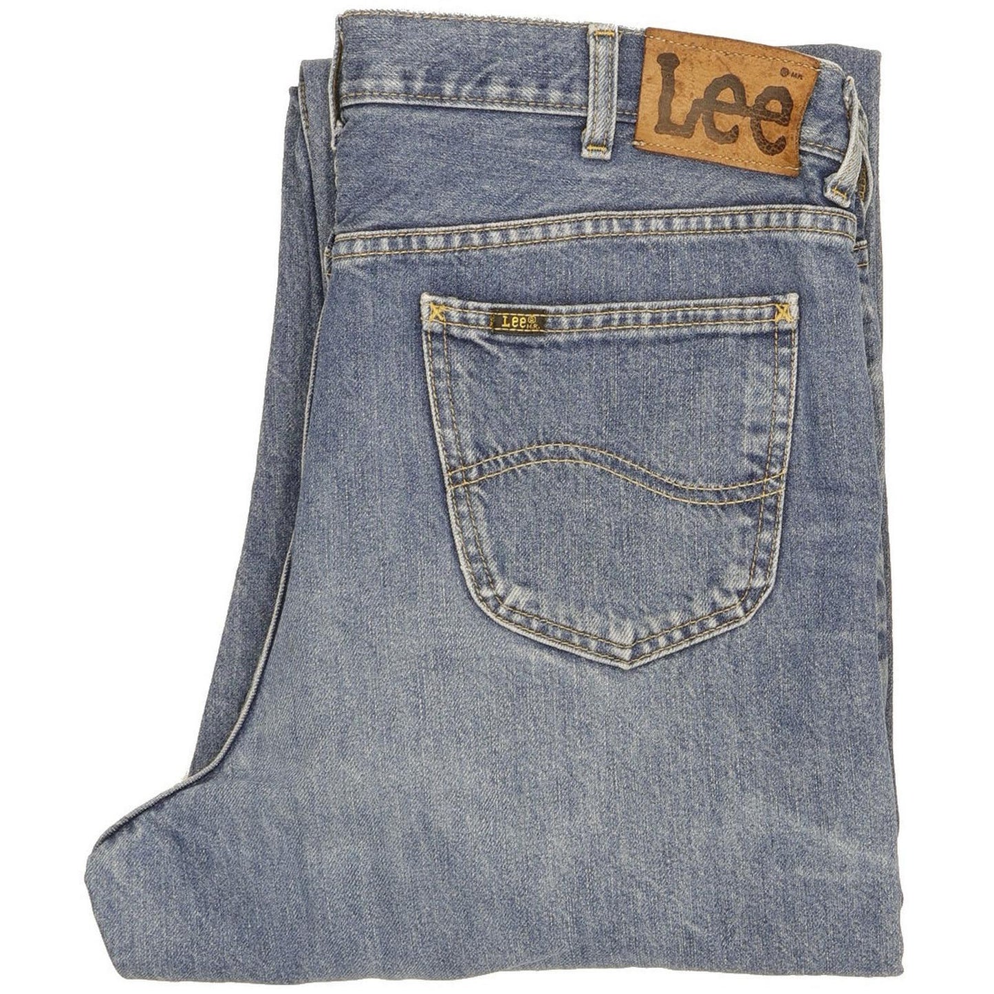 Lee Men Blue Straight Regular Jeans W38 L34