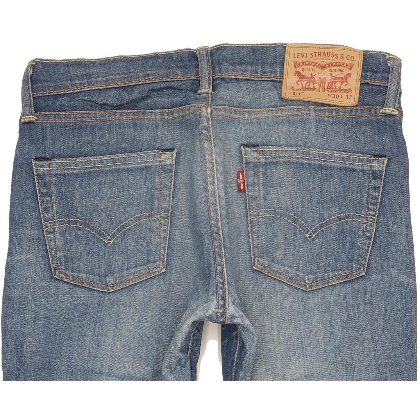 Levi's 511 Men Blue Straight Slim Stretch Jeans W30 L32