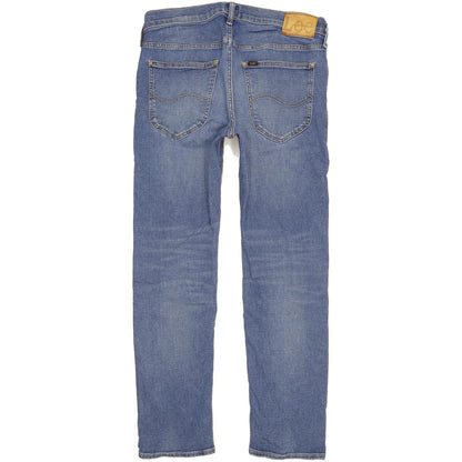 Lee Daren Men Blue Straight Slim Stretch Jeans W33 L30